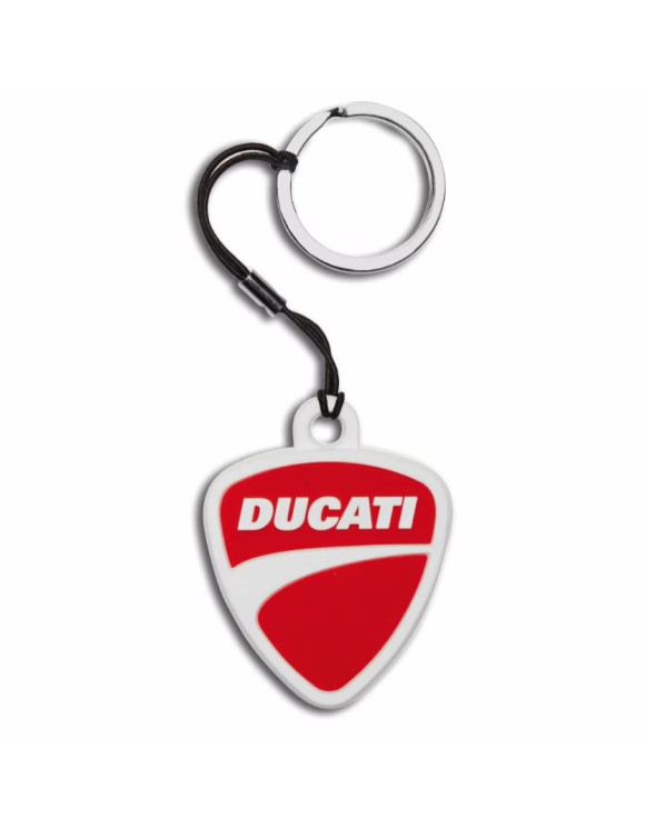 Porte-clés en caoutchouc Ducati Shield d'origine 987703958