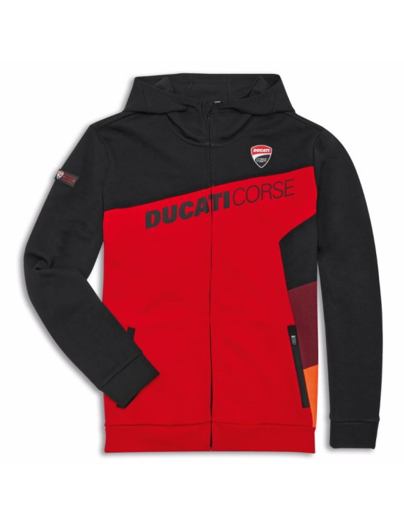 Felpa da Uomo Originale Ducati DC Sport Red/Black 98770591 - 1