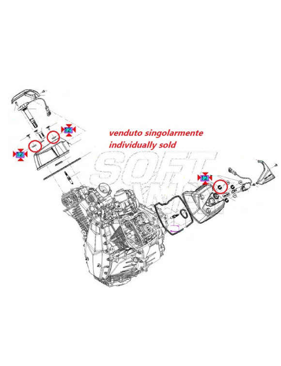 Valve Cover Damper Buffer, Original Moto Guzzi Spare Part 1A006716