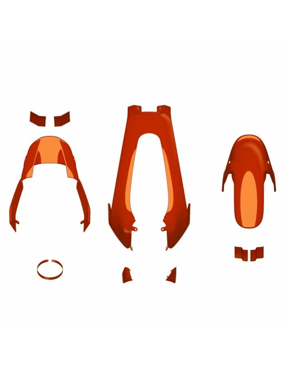 Complete Set of Painted Accessories Fairing Covers, Orange, 97181131AB, Ducati Scrambler 800 Icon MY23 - Tangerine Orange