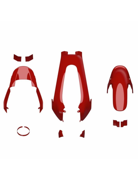Complete Set of Painted Fairing Covers and Accessories, Red, 97181131AD, Ducati Scrambler 800 Icon MY23 - Velvet Red