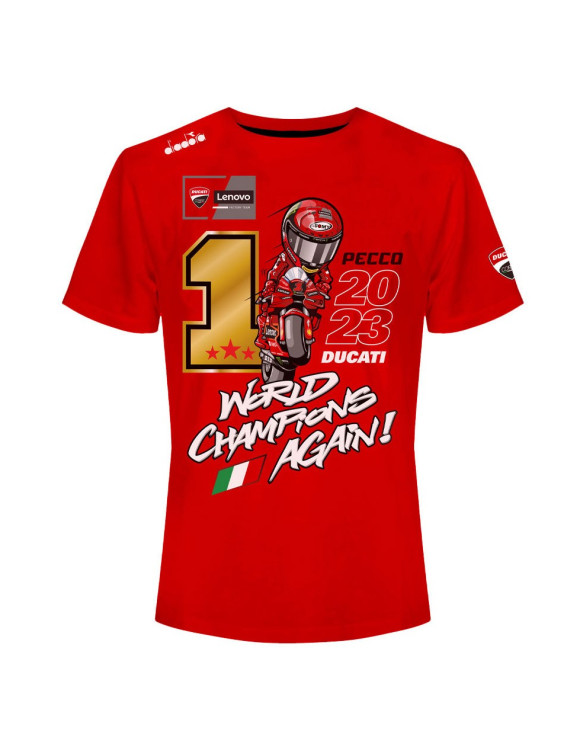 Original Ducati Herren-T-Shirt zur Feier von Pecco Bagnaia MotoGP 2023 98771230 - 1