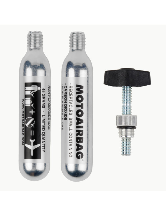 Kit of 2 CO2 refill cylinders for Motoairbag MAB D4218