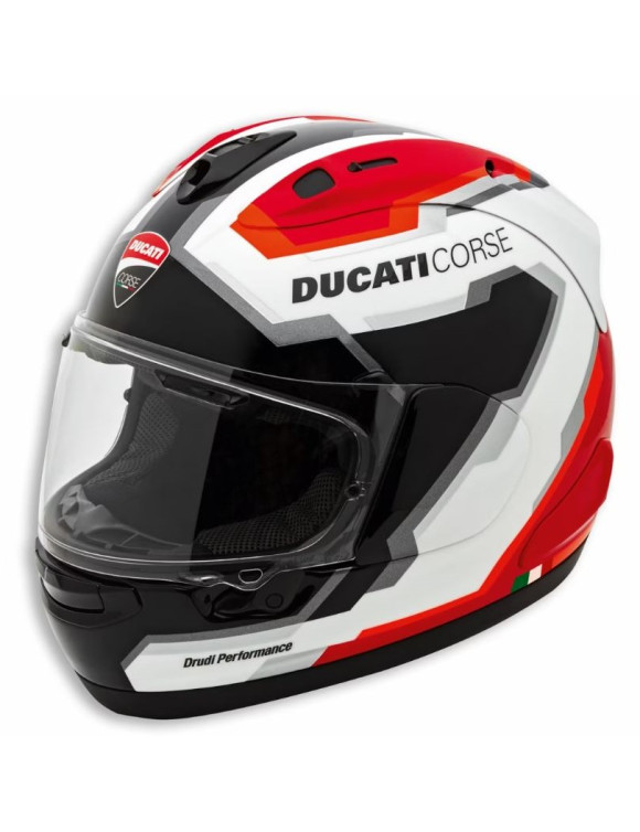 Casque de moto intégral Ducati Corse V5 d'origine noir/rouge/blanc brillant 98107716