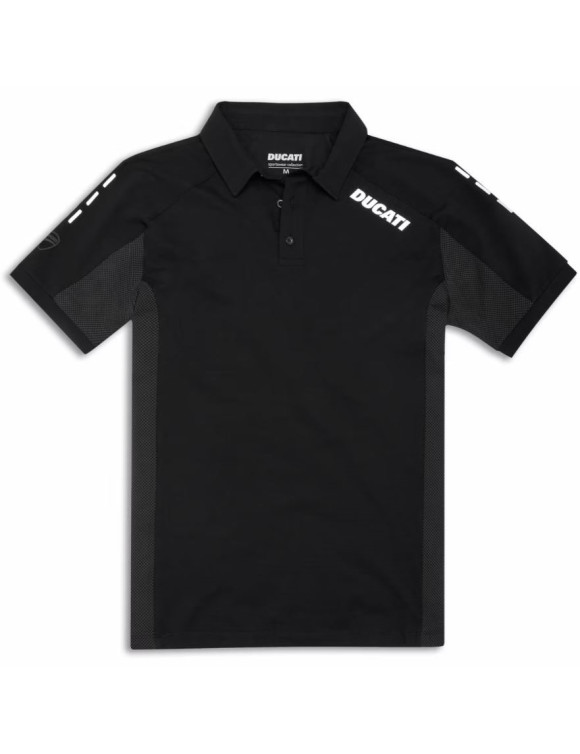Original Ducati Reflex Attitude 2.0 Men's Polo T-Shirt Black 98770555