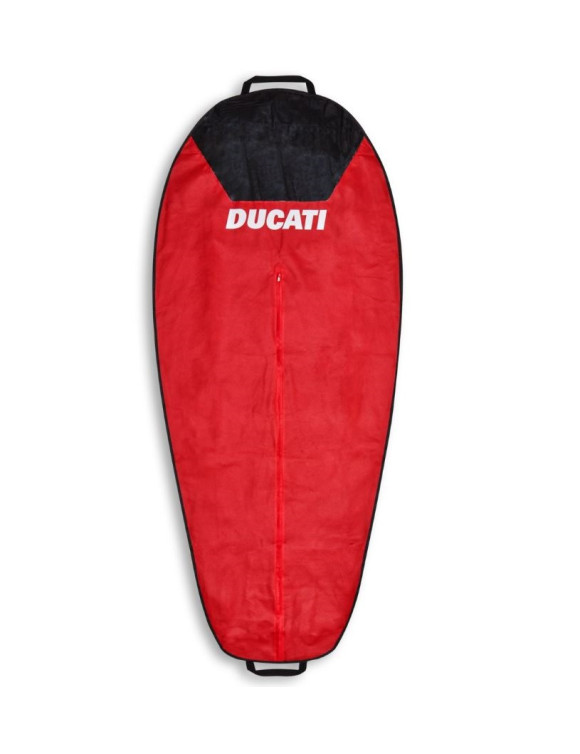Sac de costume en cuir d'origine Ducati Noir/Rouge 981552950