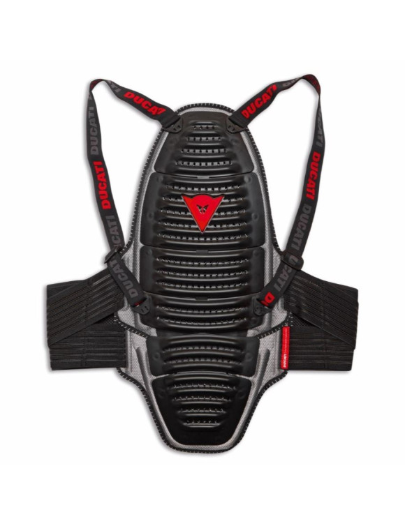 Protección de espalda unisex original Ducati Company 3 Wave Negro/Rojo 981077245