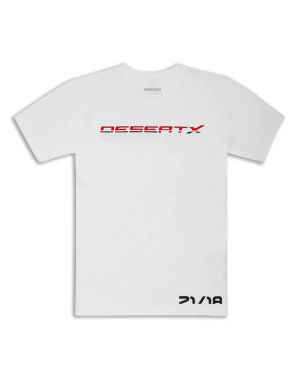 T-Shirt da Uomo Originale Ducati Logo Desert-X White 987705754