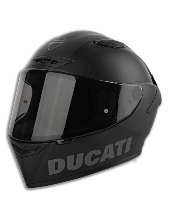 Casque de moto intégral noir avec logo Ducati d'origine 98108828