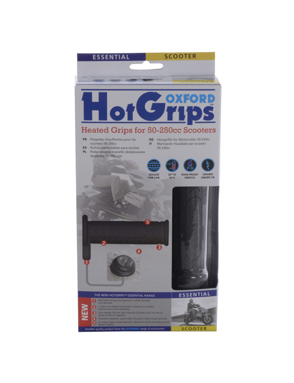 Heated Grip Kit for Scooters from 50 to 250cc - Oxford Essential OF772