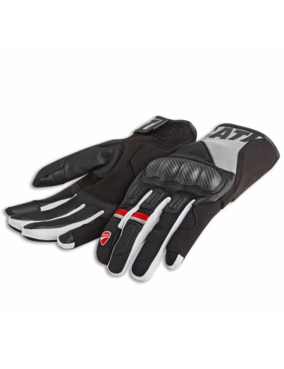 Gants de moto pour hommes d'origine Ducati Company C2 noirs/rouges 98107717