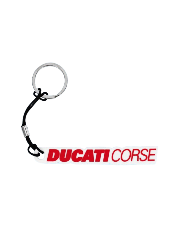 Original Gummi-Schlüsselanhänger Ducati DC Logo Rot 987704445