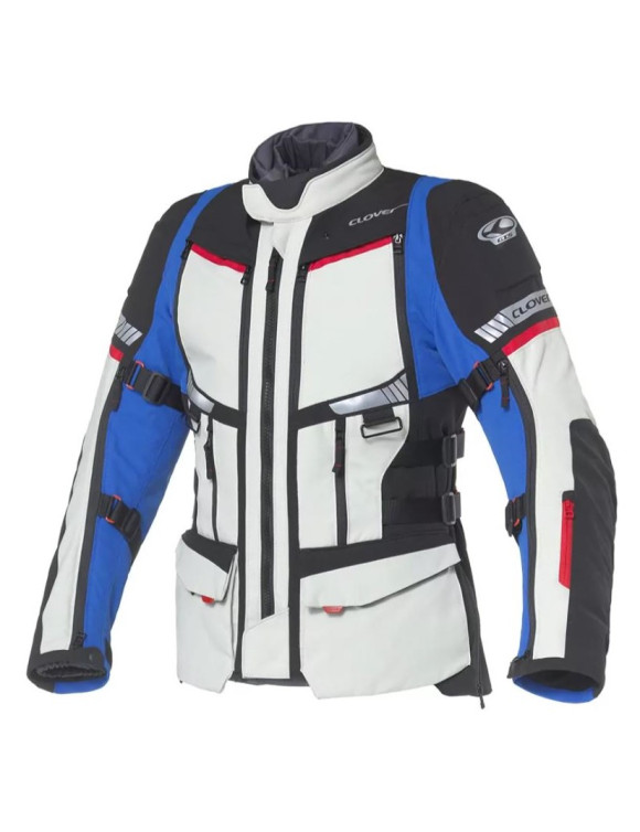 Touring Clover GTS-5 WP Men's Motorcycle Jacket Blue/Grey/Red 17003-BL/GR