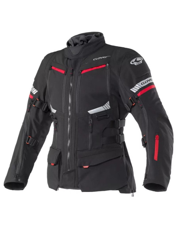 Touring Clover GTS-5 WP Men's Motorcycle Jacket Black/Red 17003-N/N