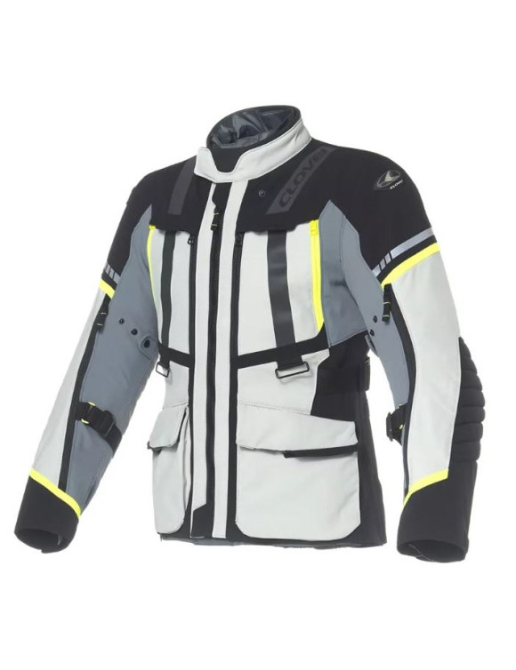 Giacca Moto da Uomo Touring Clover Savana-4 WP White/Grey/Black 17001-G/GR