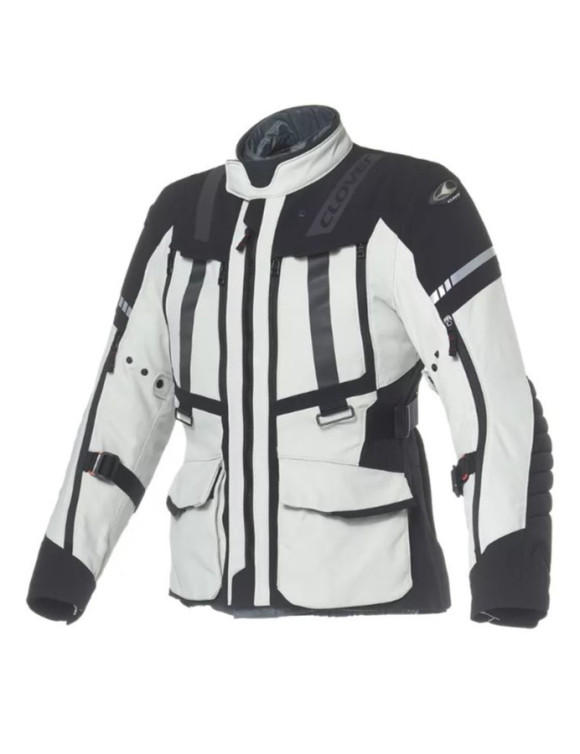 Touring Clover Savana-4 WP Men's Motorcycle Jacket Black/White 17001-N/GR