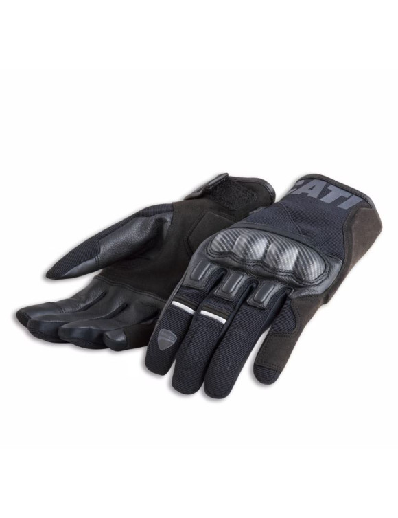 Gants de moto pour hommes d'origine Ducati Company C2 noirs 98107712