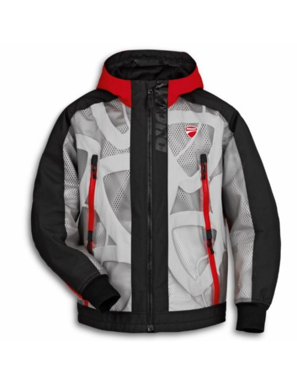 Original Ducati Overlay YO Herren-Motorradjacke Schwarz/Rot 98108505 - 1