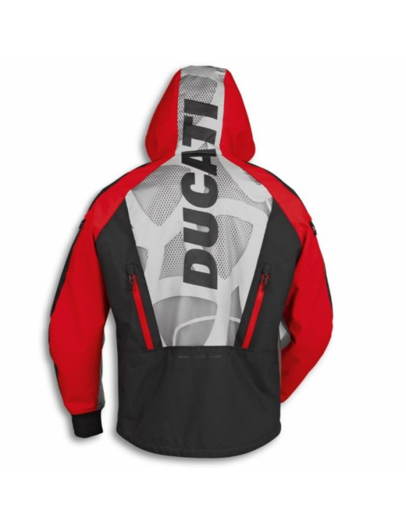 Original Ducati Overlay YO Herren-Motorradjacke Schwarz/Rot 98108505 - 2