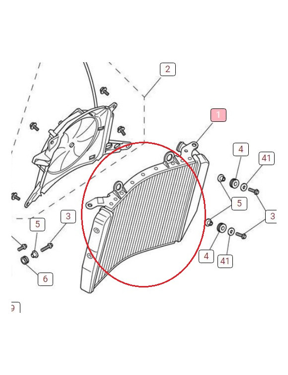 Original radiator T2100941 Triumph SPEED TRIPLE 1200 RS/RR