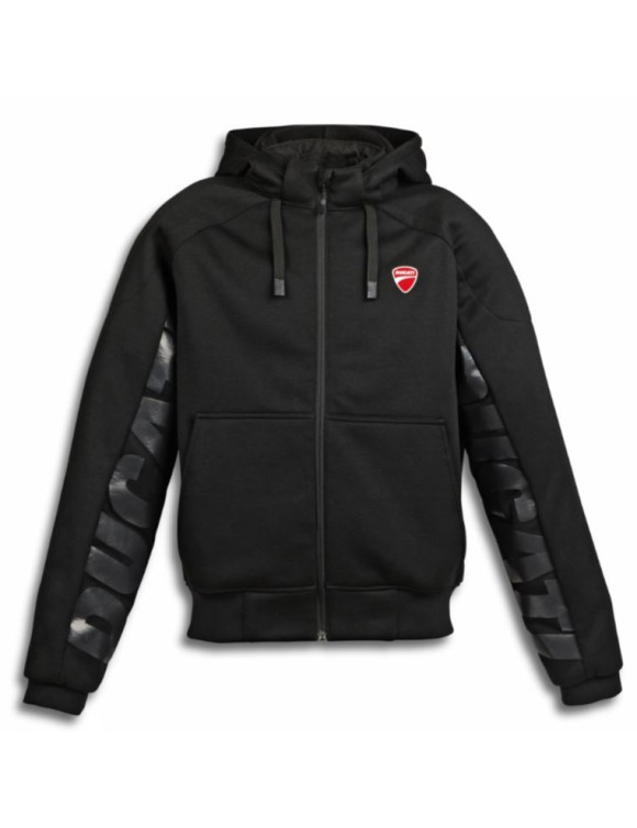 Felpa Moto da Uomo Originale Ducati Jargon Black 98108840 - 1
