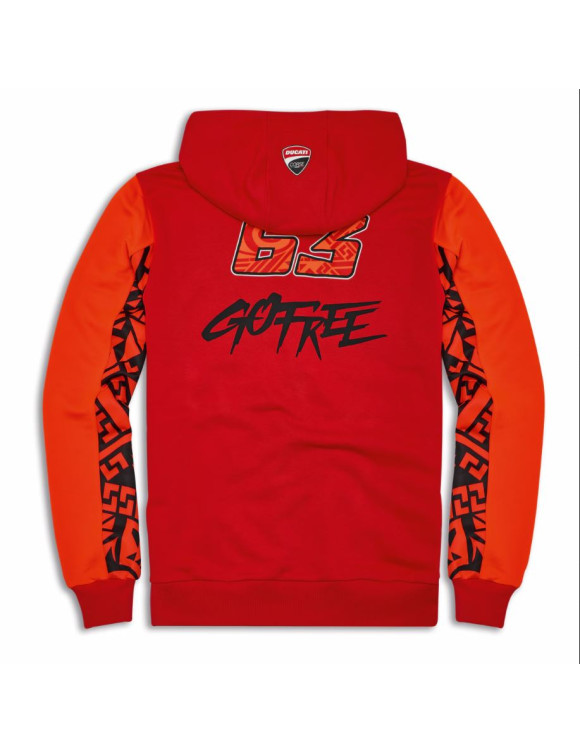 Sudadera Hombre Original Ducati Dual Pecco Bagnaia 63 Roja 98771217 - 2