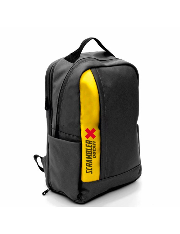 Original Ducati SCR Tour Refrigewear Unisex Expandable Backpack Black/Yellow 987712290