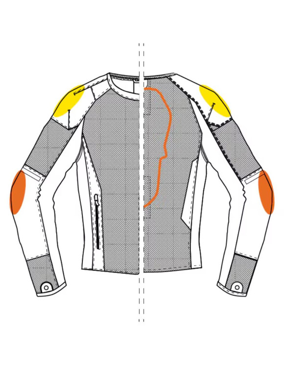 Original Ducati Overlay P01 Herrenjacke mit Protektoren Schwarz 98108508 - 2