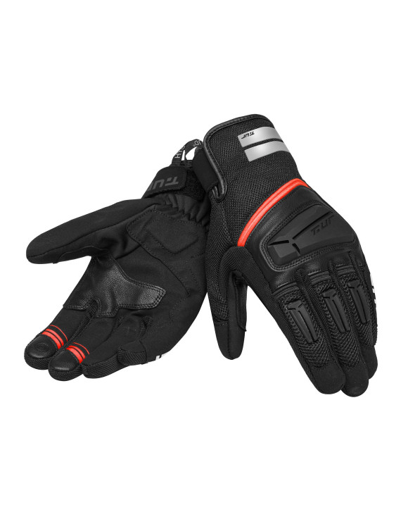 T.ur G-Five Hydroscud® Black/Red Men's Summer Motorcycle Gloves 1106140