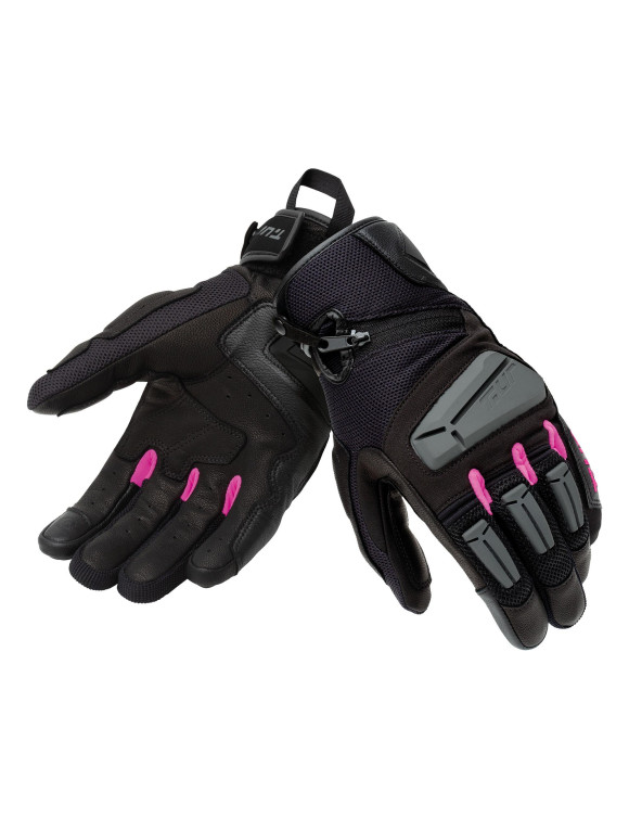 T.ur G-Four Lady Summer Women's Motorcycle Gloves Black/Pink 1106170