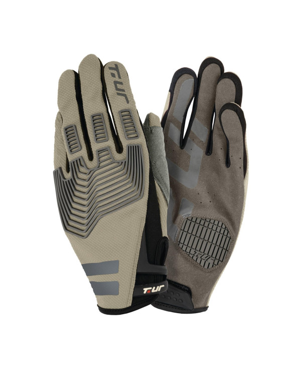 T.ur G-Three Black/Sand Summer Men's Motorcycle Gloves 1105700