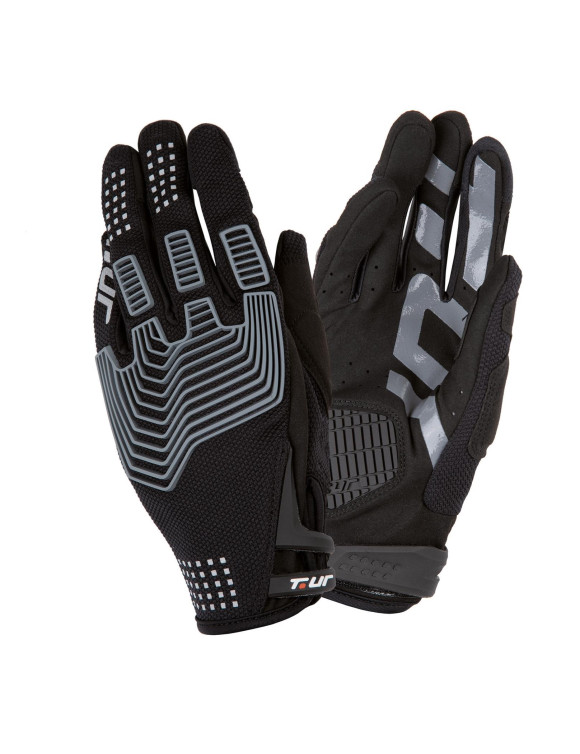 T.ur G-Three Black Men's Summer Motorcycle Gloves 1105680