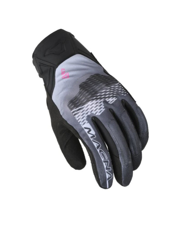 Macna Recon 2.0 Lady Gray/Pink Summer Women's Motorcycle Gloves 1906309-186