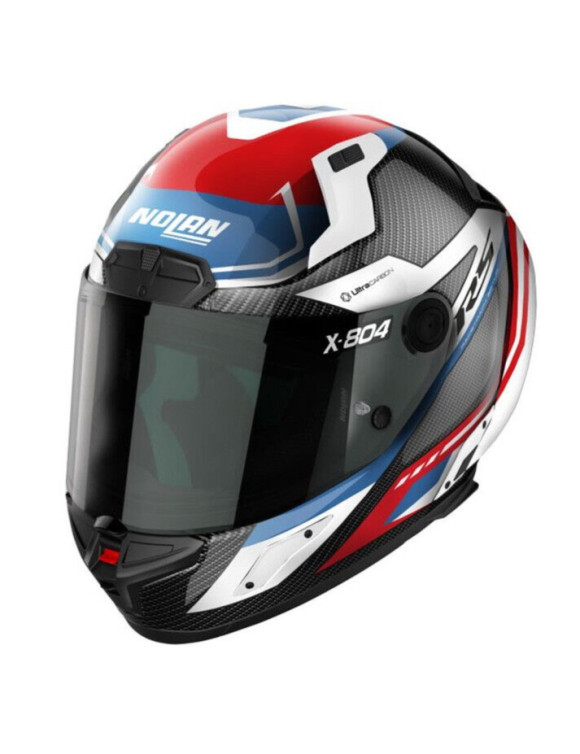 X-Lite X-804 RS Ultra Carbon Maven White/Red/Blue  Glossy Full Face Motorcycle Helmet X84000703016