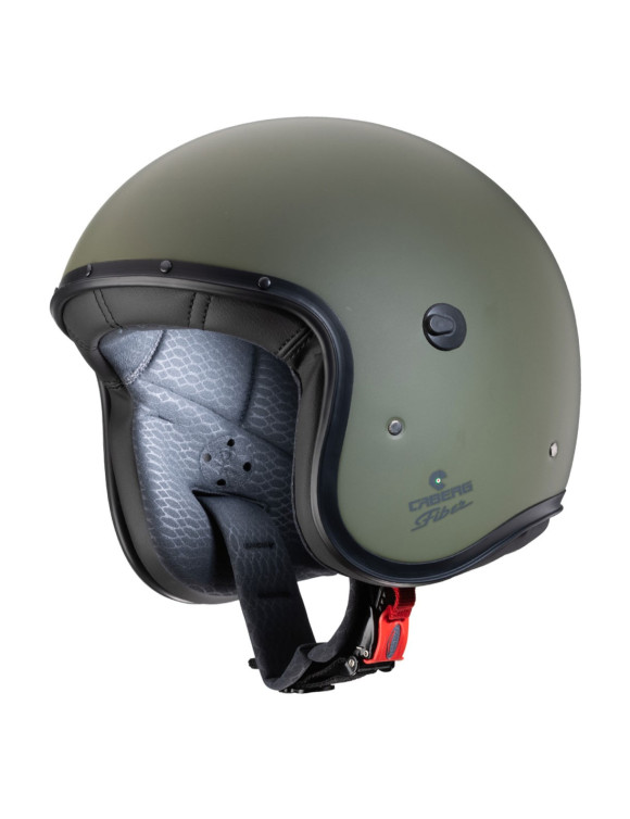 Caberg Freeride X Military Green Matt Motorcycle Jet Helmet C4CA6029