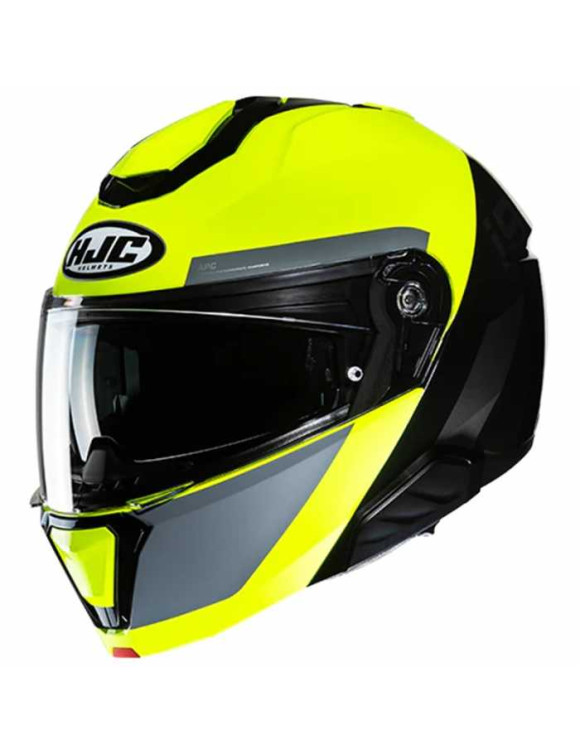 HJC I91 Bina MC3H Modular Motorcycle Helmet Black/Yellow Glossy 154403