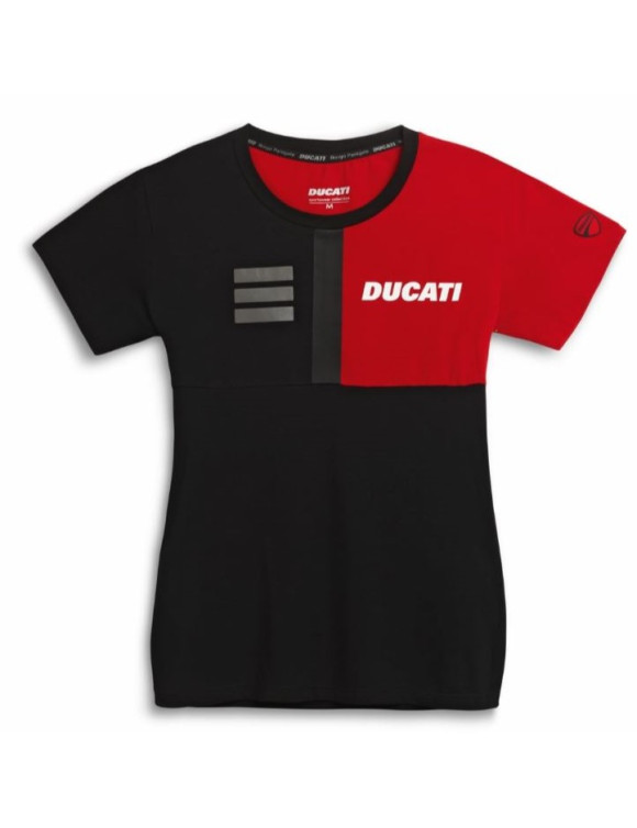 T-Shirt da Donna Originale Ducati Explorer Lady Black/Red 98770958 - 1