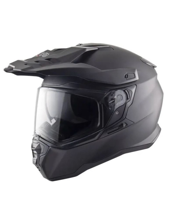 NOS NS-9 Matt Black Dual Sport Full Face Motorcycle Helmet NS0900BM