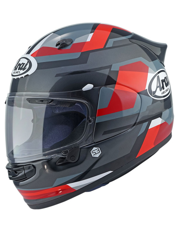 Arai Quantic Abstract Red Glossy Full-Face Motorcycle Helmet AR3115AR