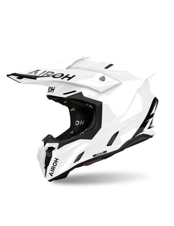 Airoh Twist 3.0 White Glossy Cross Motorcycle Helmet AI53A13TW3CWC