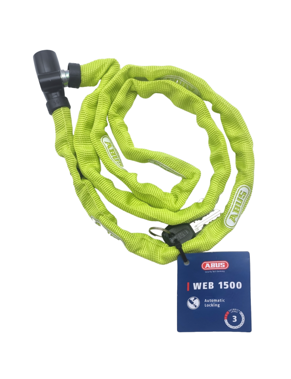 Anti-theft chain with closure Abus 1500 web 110cm steel in steel