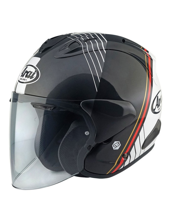 Arai SZ-R EVO Temu White Glossy Motorcycle Jet Helmet AR3545TW