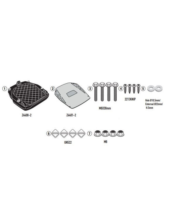 Kit Portapacchi Givi SR8717 per Bauletto Monokey, BENELLI TRK 702 MY23