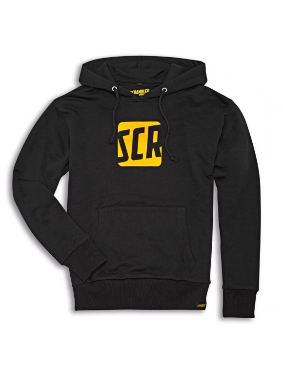 Herren-Sweatshirt mit Original Ducati SCR Icon Kapuze schwarz/gelb 98770454 - 1