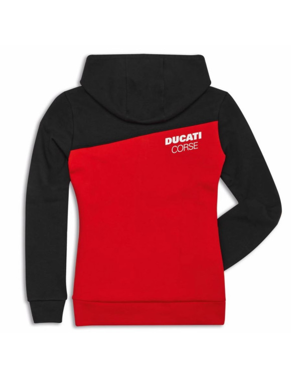 Original Ducati DC Sport Damen Sweatshirt Schwarz/Rot/Weiß 98770534 - 2