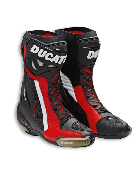 Original Ducati Corse V5 Air Motorcycle Racing Boots Black/Red 9810709