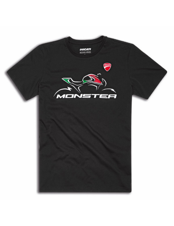 Camiseta Hombre Original Ducati Monster Sketch Negra 98771351 - 1