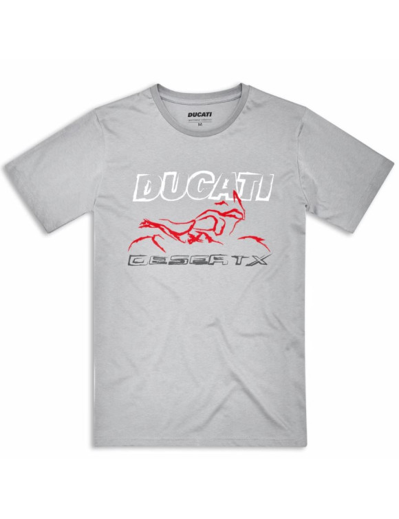 Original Ducati DesertX Gray Men's T-Shirt 98770851 - 1