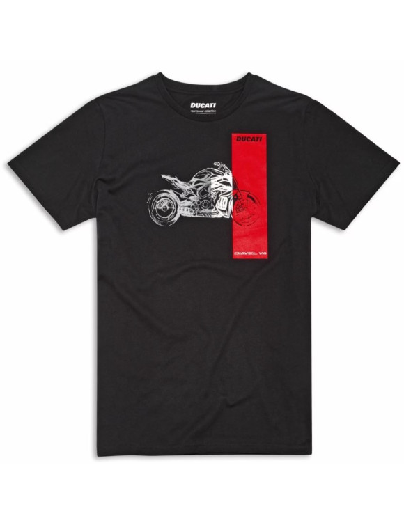 Original Ducati Diavel V4 Black Men's T-Shirt 987708504 - 1