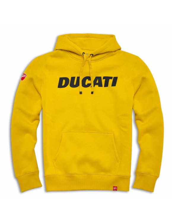 Sweat-shirt homme jaune avec logo Ducati original 98771200 - 1